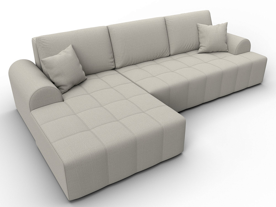 Диван угловой Лига-080 угол левый (амур 02 бежевый)