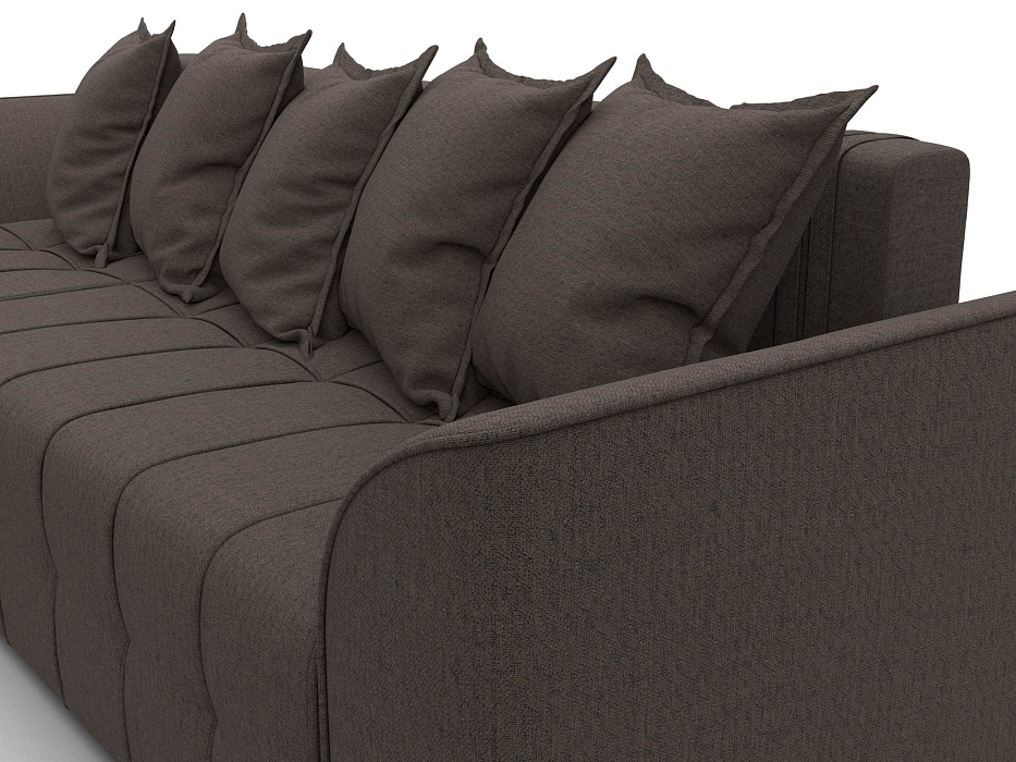 Диван угловой Лига-113 угол левый (амур 05 коричневый)