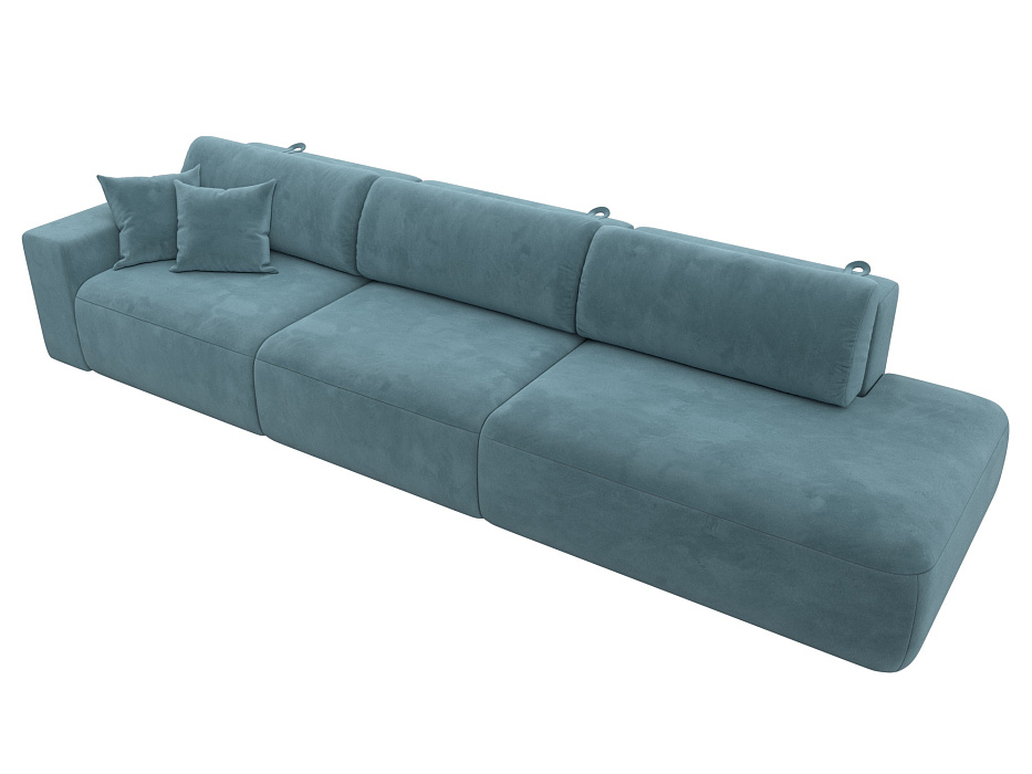 Диван прямой Лига-036 НПБ Модерн Лонг подлокотник слева (seven 113 бирюзовый)