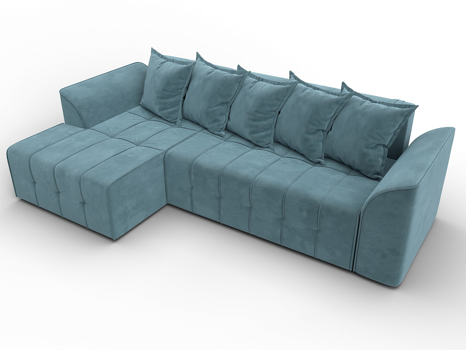 Диван угловой Лига-113 угол левый (seven 113 бирюзовый)