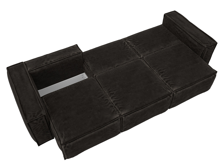 Диван прямой Лига-081 НПБ Лонг (brut 17 коричневый)