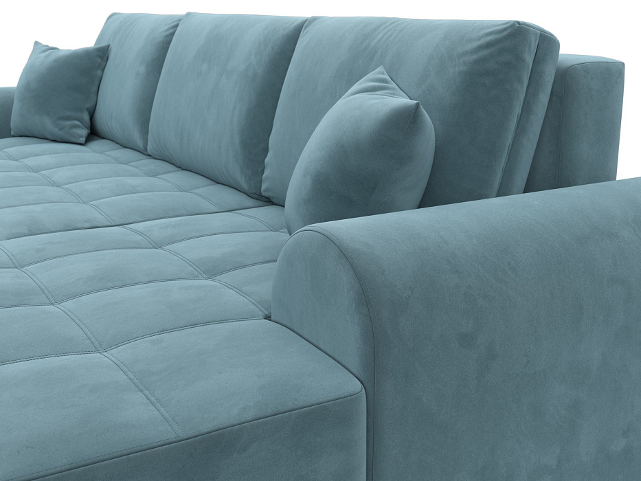 Диван угловой Лига-080 угол правый (seven 113 бирюзовый)