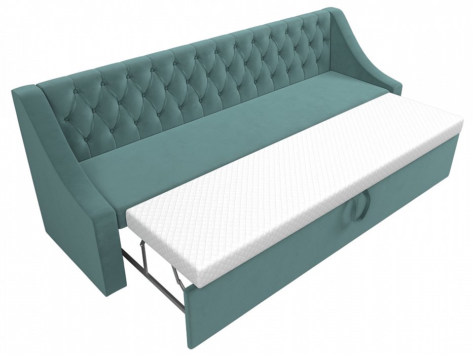 Диван кухонный прямой Мерлин (seven 113 бирюзовый)