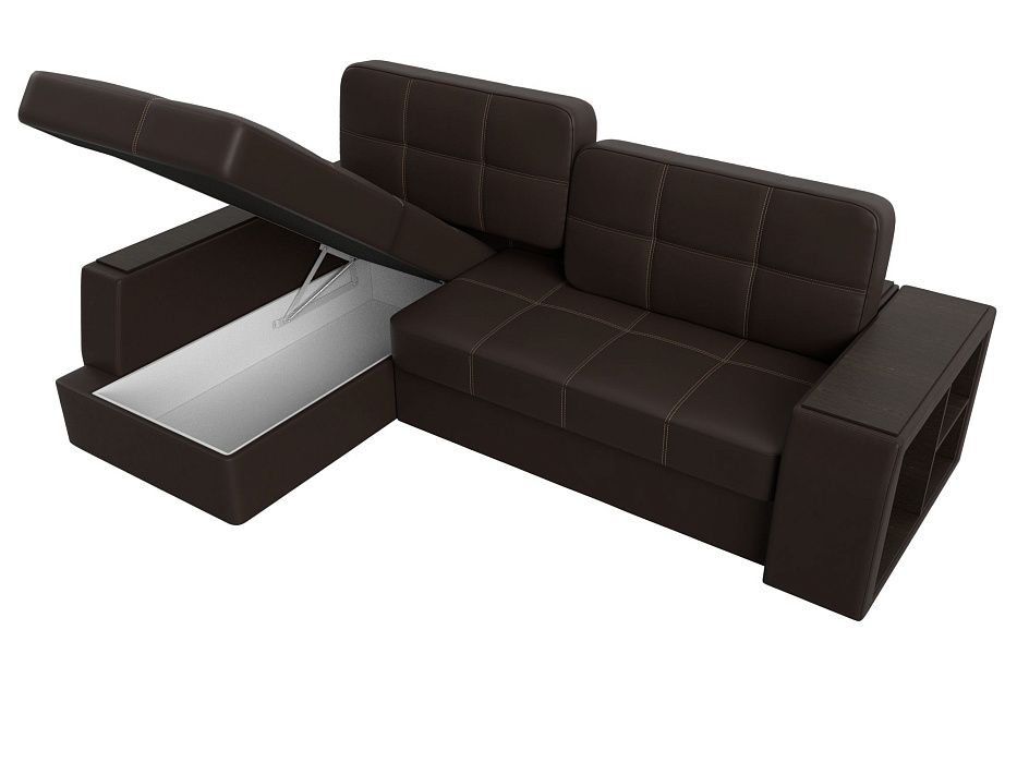 Диван угловой Брюссель левый угол (коричневый;бежевый)