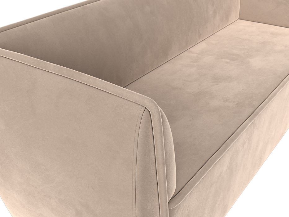 Диван кухонный прямой Бергамо 3-х местный (seven 729 бежевый)