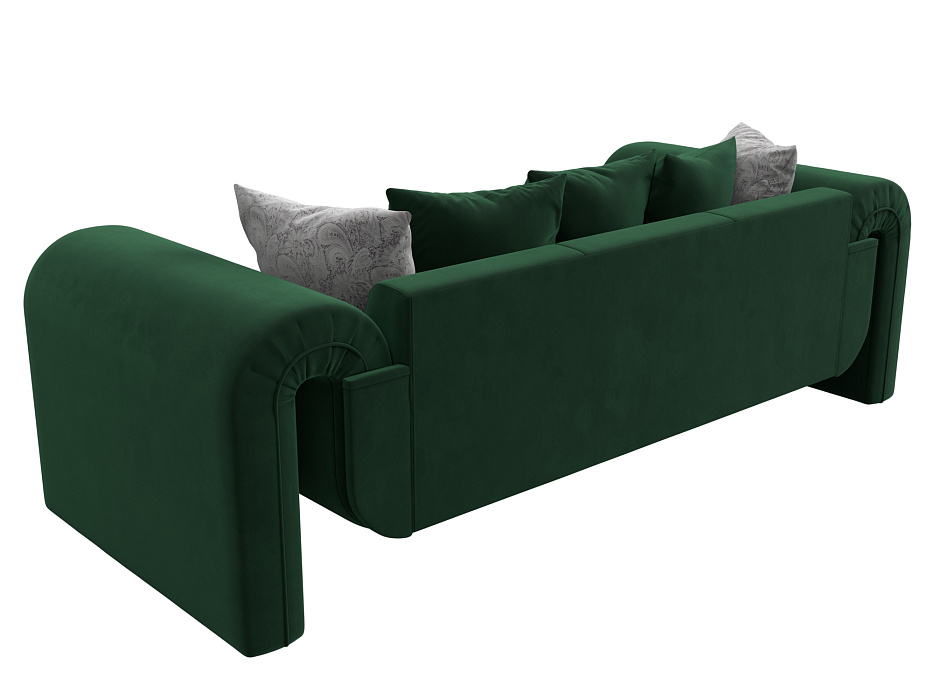 Диван прямой Волна (seven 626 зеленый;seven 17 серый)