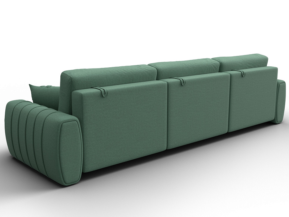 Диван прямой Лига-057 НПБ Лонг (амур 11 зеленый)