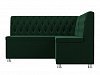 Кухонный угловой диван Мирта правый угол (зеленый)
