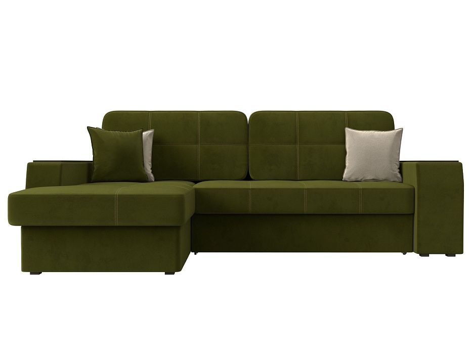 Диван угловой Брюссель левый угол (зеленый;бежевый)