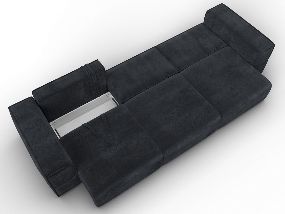 Диван прямой Лига-058 НПБ Лонг (tower 11 темно-серый)