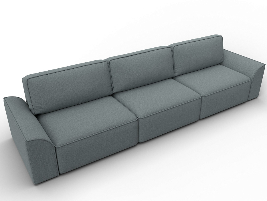 Диван прямой Лига-048 НПБ Лонг (амур 07 серый)