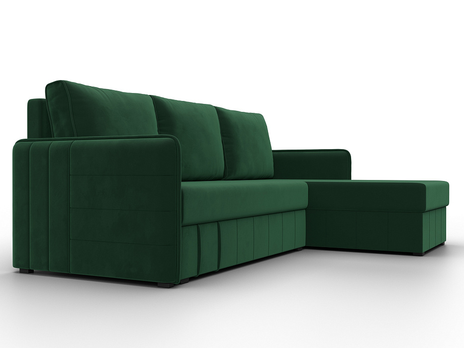 Диван угловой Слим угол универсальный (seven 626 зеленый)