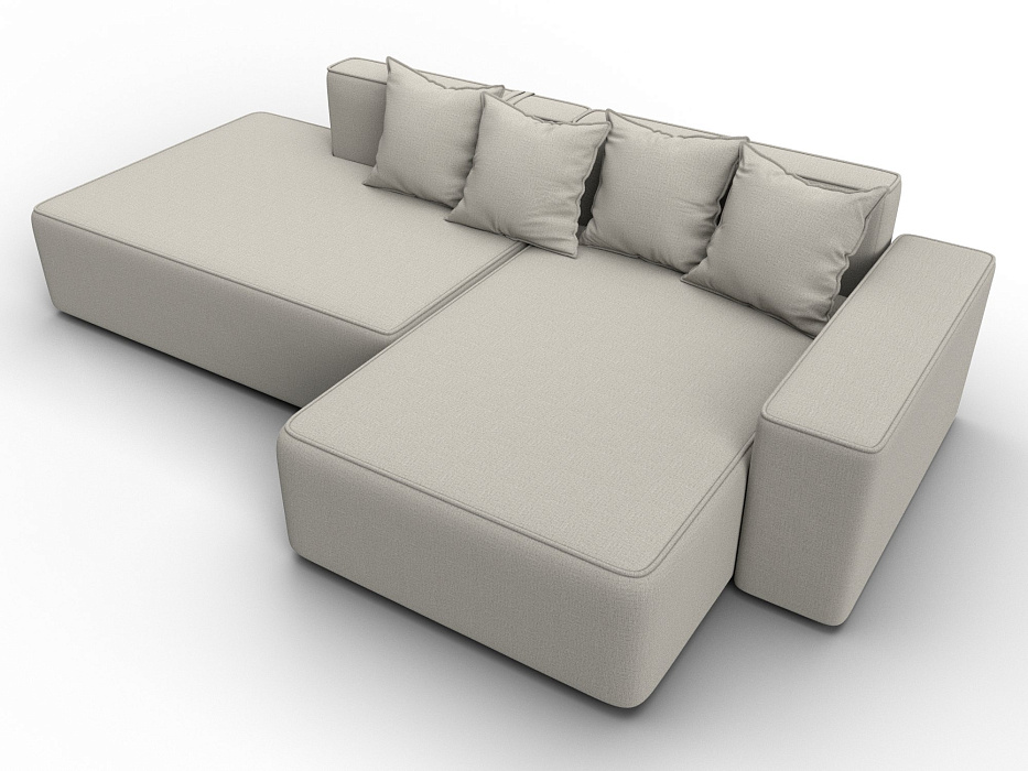 Диван угловой Лига-079 угол правый (амур 02 бежевый)