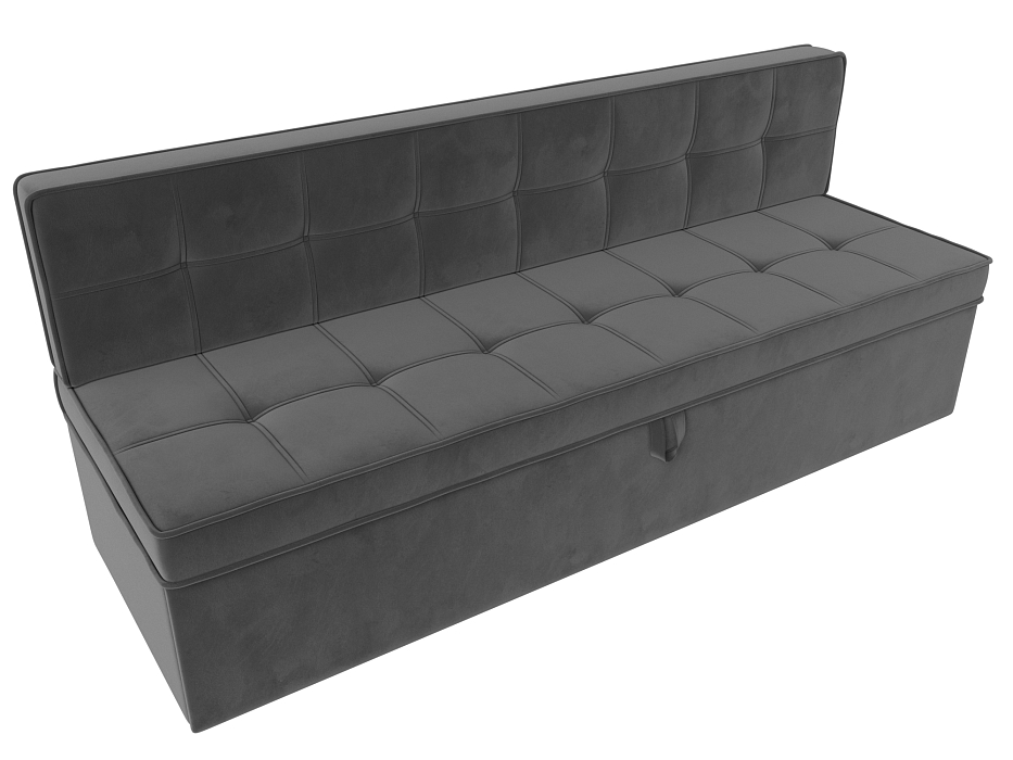 Диван кухонный прямой Техас (seven 17 серый)