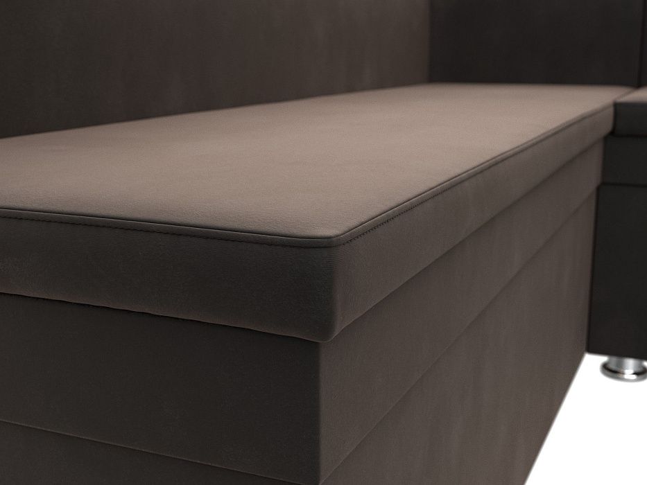 Диван кухонный угловой Уют правый угол (seven 727 коричневый)