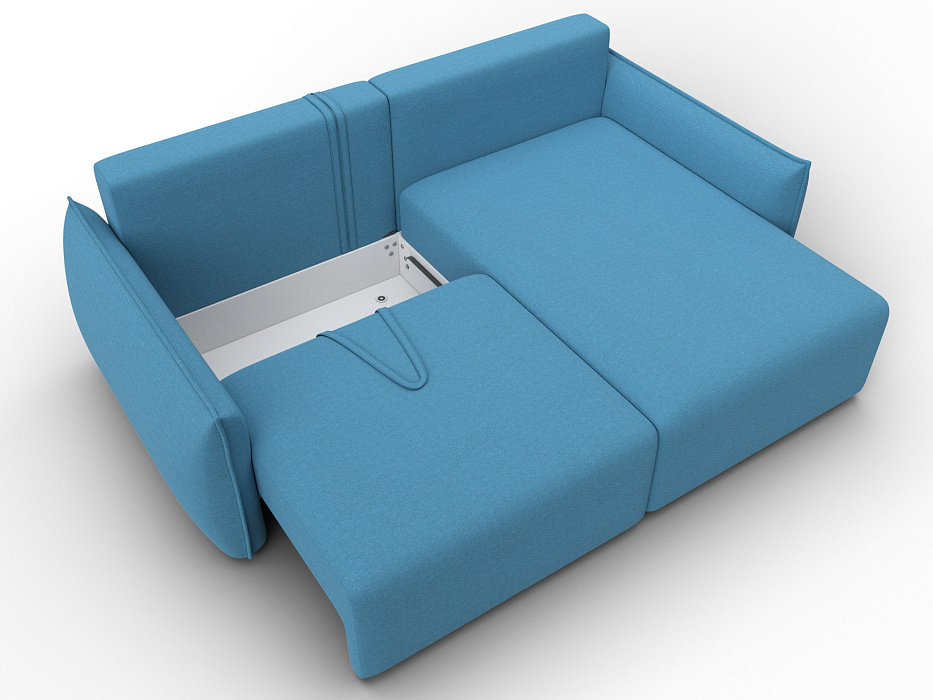 Диван угловой Лига-051 НПБ угол универсальный (амур 10 голубой)