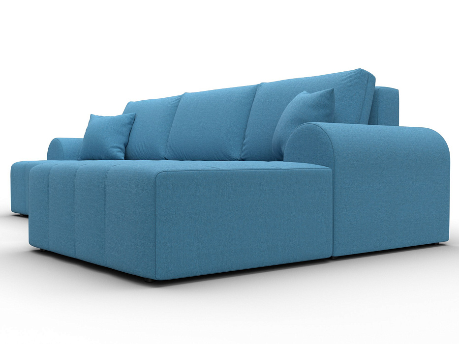 Диван угловой Лига-080 угол правый (амур 10 голубой)