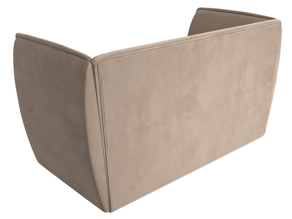 Диван кухонный прямой Бергамо 2-х местный (seven 729 бежевый)