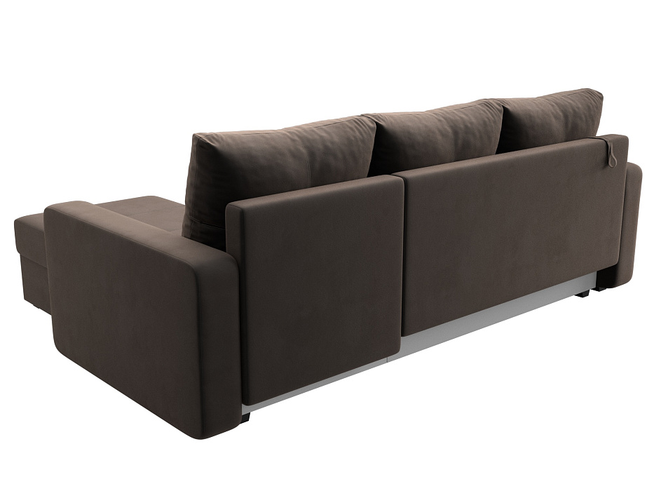 Диван угловой Ливерпуль Лайт правый угол (seven 727 коричневый)