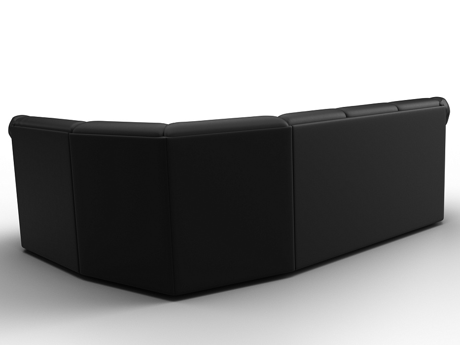 Диван угловой Карнелла правый угол (черный)