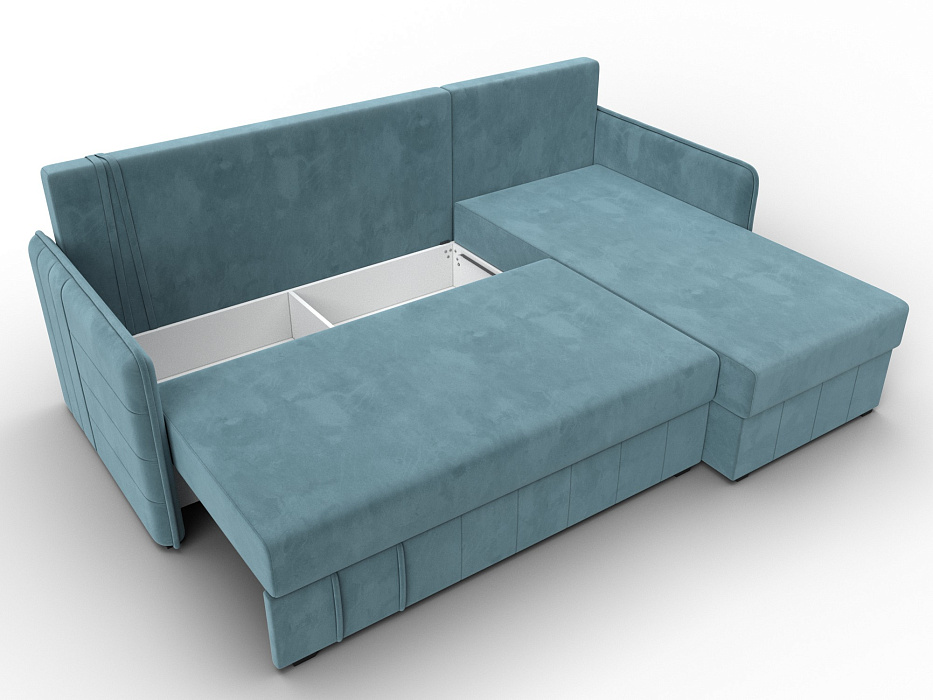 Диван угловой Слим угол универсальный (seven 113 бирюзовый)