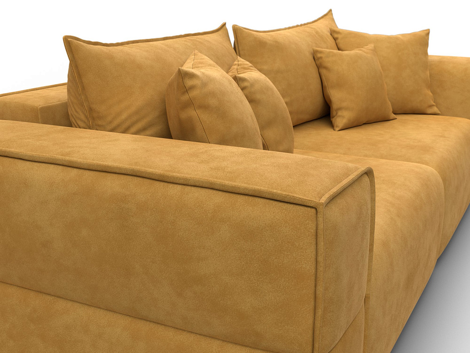 Диван прямой Лига-058 НПБ (brut 10 желтый)