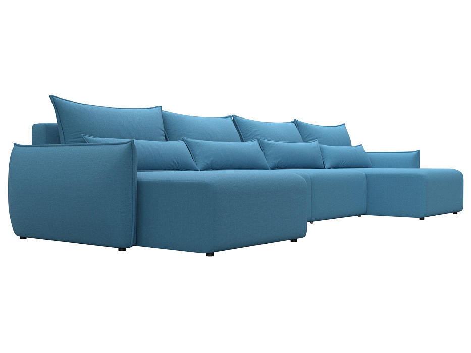 Диван П-образный Лига-051 НПБ Лонг (амур 10 голубой)