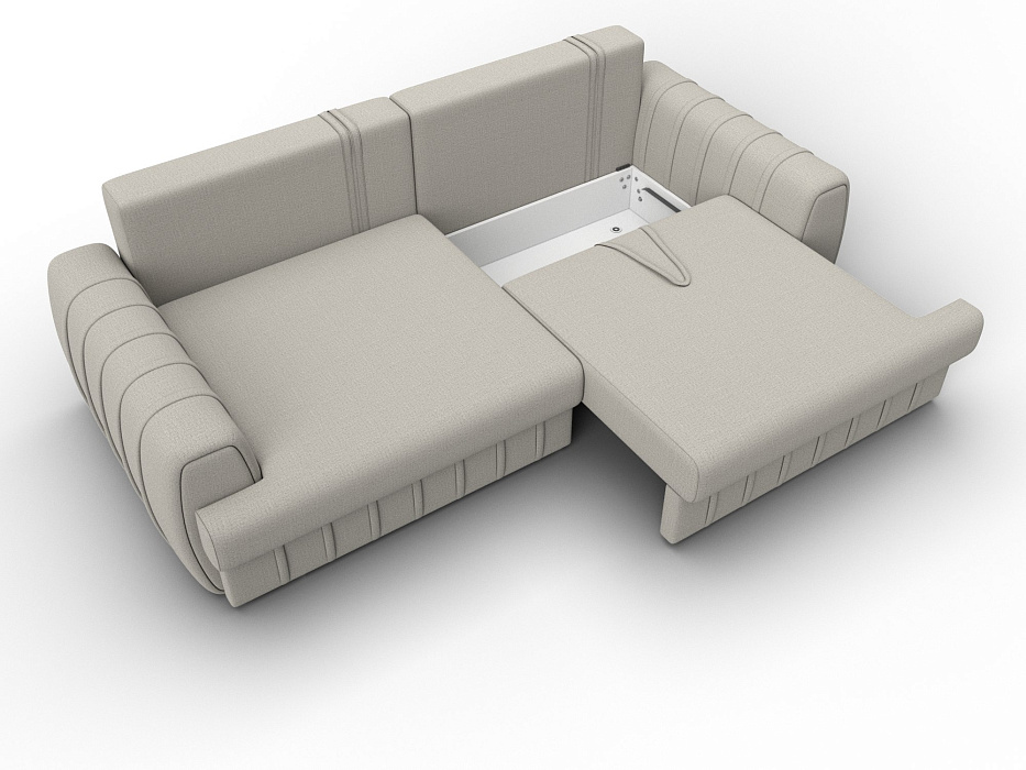 Диван прямой Лига-057 НПБ (амур 02 бежевый)