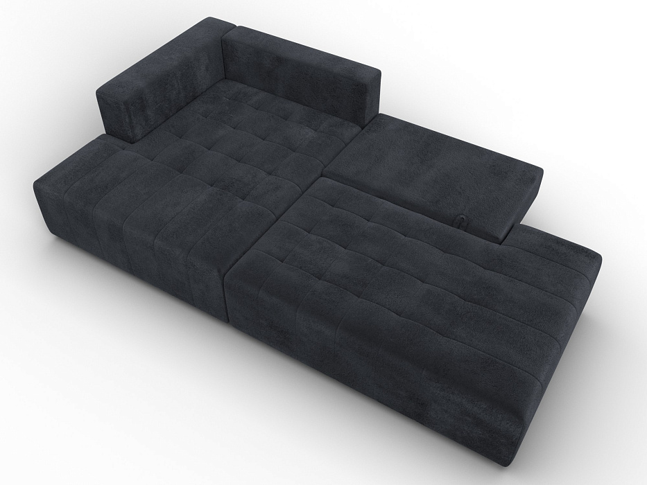 Диван угловой Лига-103 НПБ угол левый (tower 11 темно-серый)