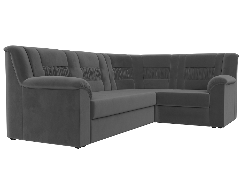 Диван угловой Карелия правый угол (seven 17 серый)