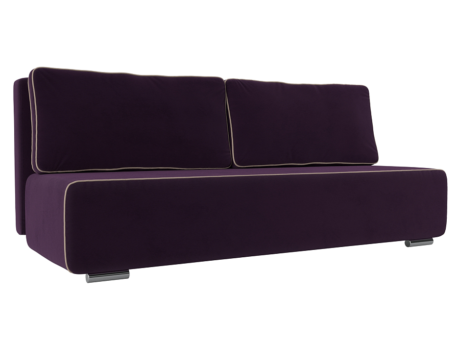 Прямой диван Уно (фиолетовый\бежевый цвет)