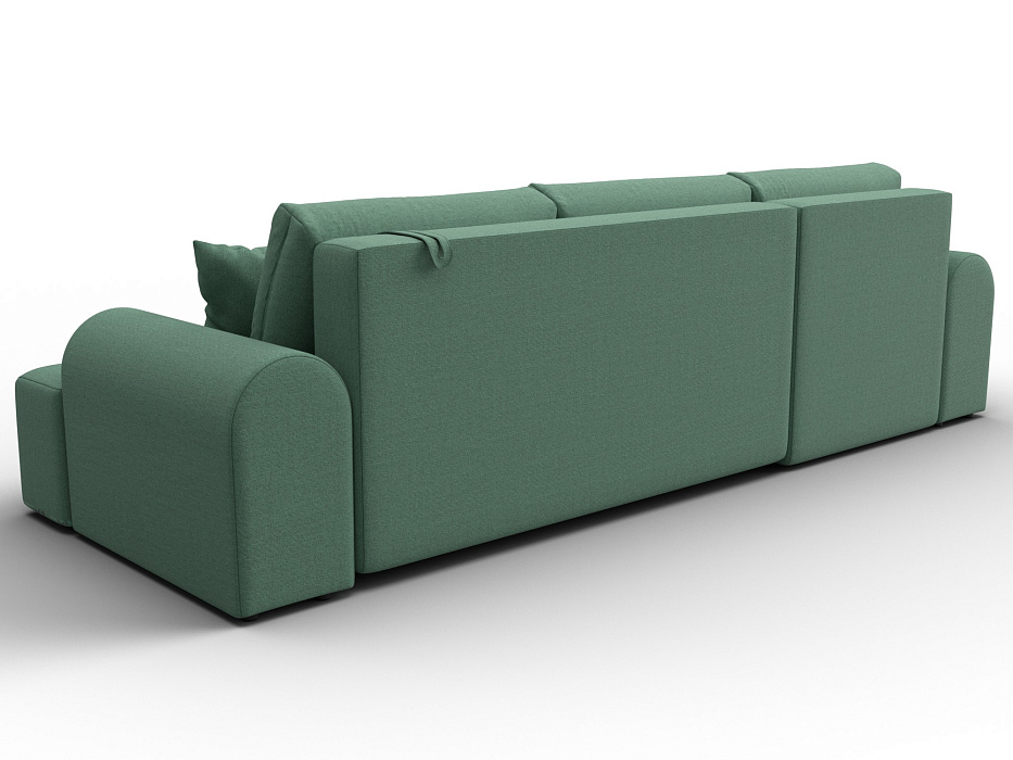 Диван угловой Лига-080 угол левый (амур 11 зеленый)