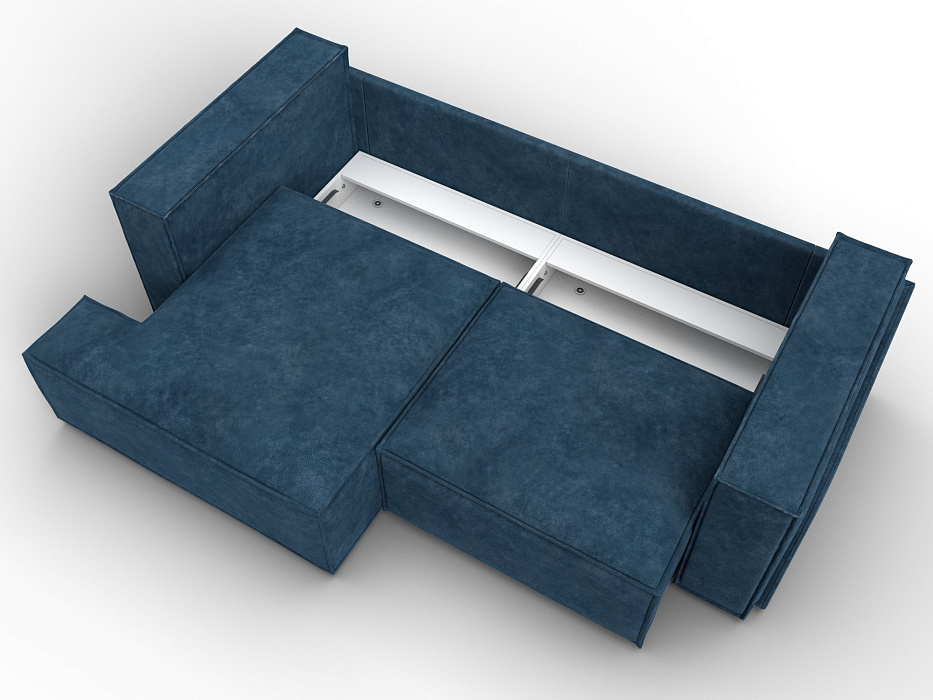 Диван угловой Лига-061 угол левый (brut 11 синий)