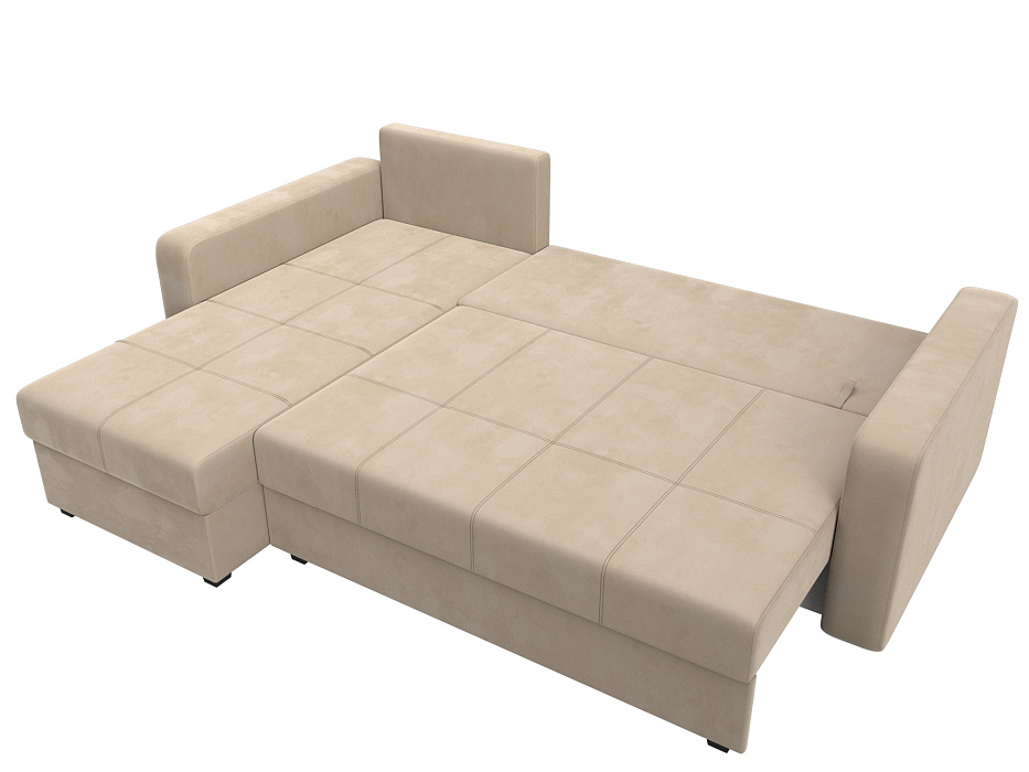 Диван угловой Ливерпуль Лайт левый угол (seven 729 бежевый)