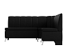 Кухонный угловой диван Кантри правый угол (черный цвет)