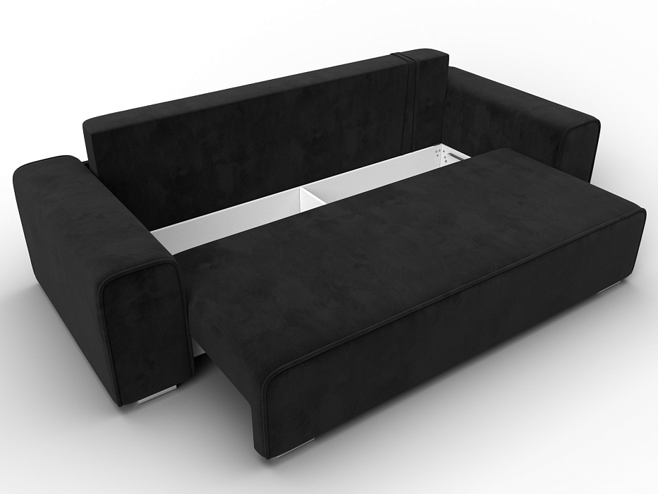 Диван прямой Лига-029 (seven 35 черный)