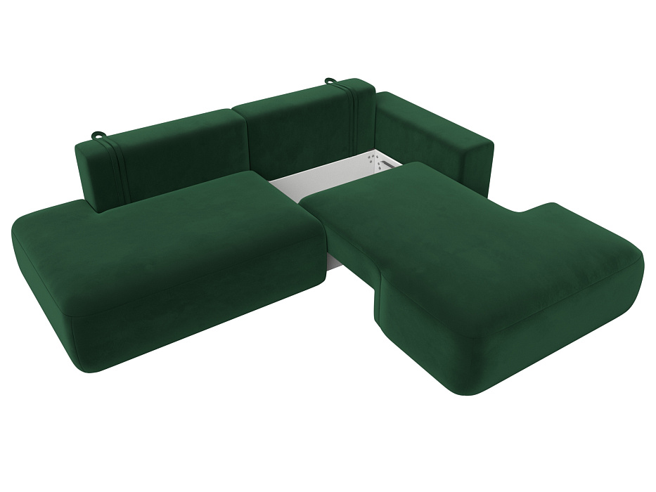 Диван угловой Лига-036 НПБ Модерн правый угол (seven 626 зеленый)