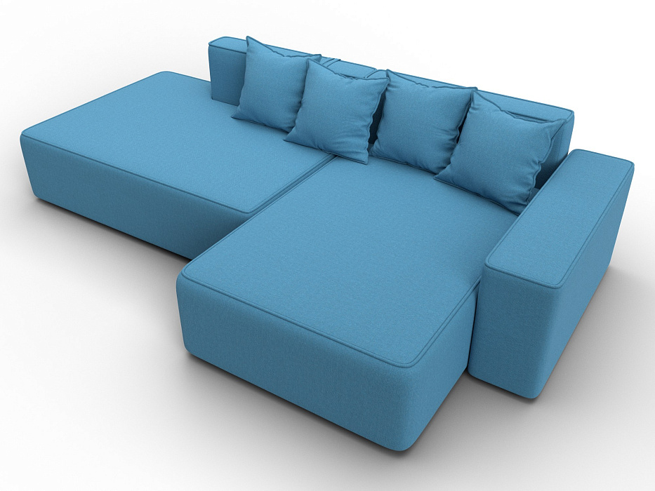 Диван угловой Лига-079 угол правый (амур 10 голубой)