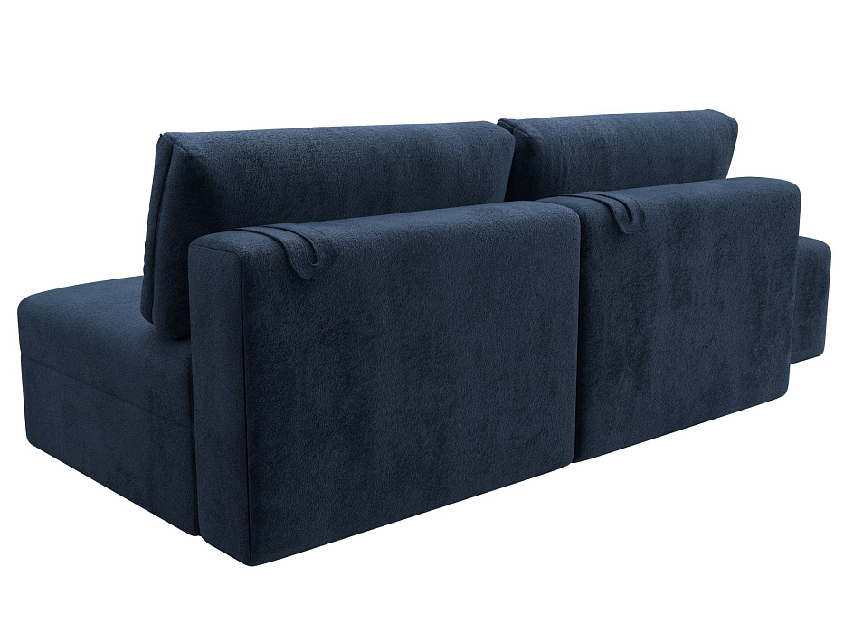 Диван прямой модульный с пуфом Лига-060 НПБ (tower 13 синий)