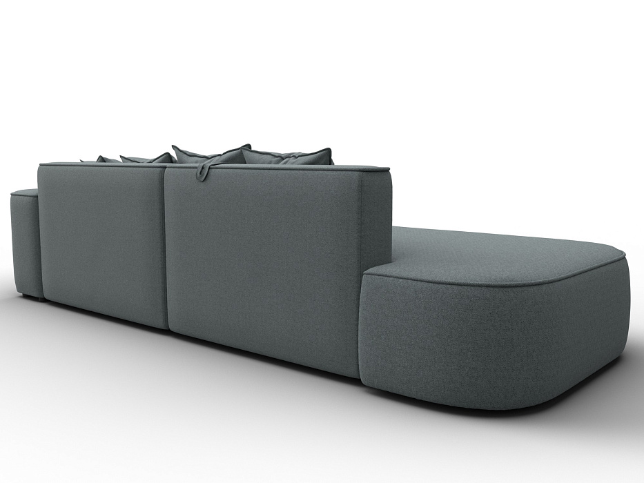 Диван угловой Лига-065 угол правый (амур 07 серый)