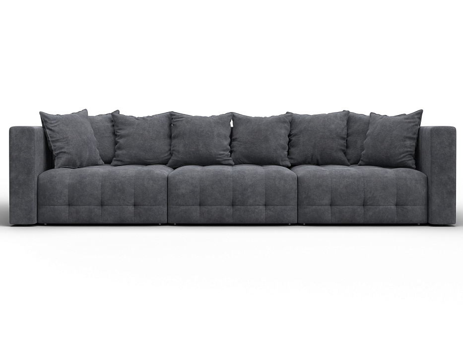 Диван прямой Лига-052 НПБ Лонг (brut 16 темно-серый)