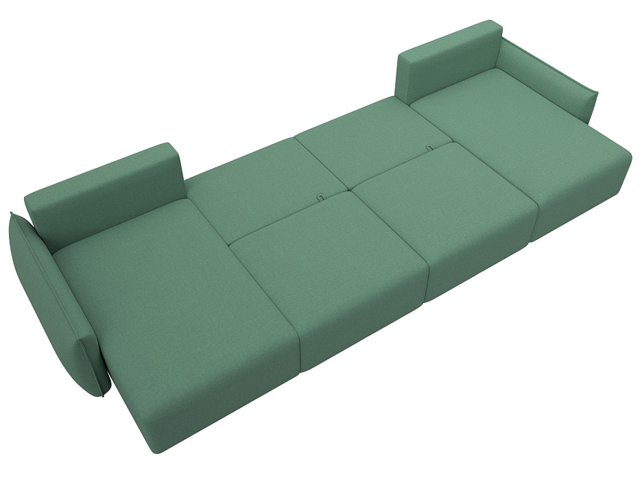 Диван П-образный Лига-051 НПБ Лонг (амур 11 зеленый)