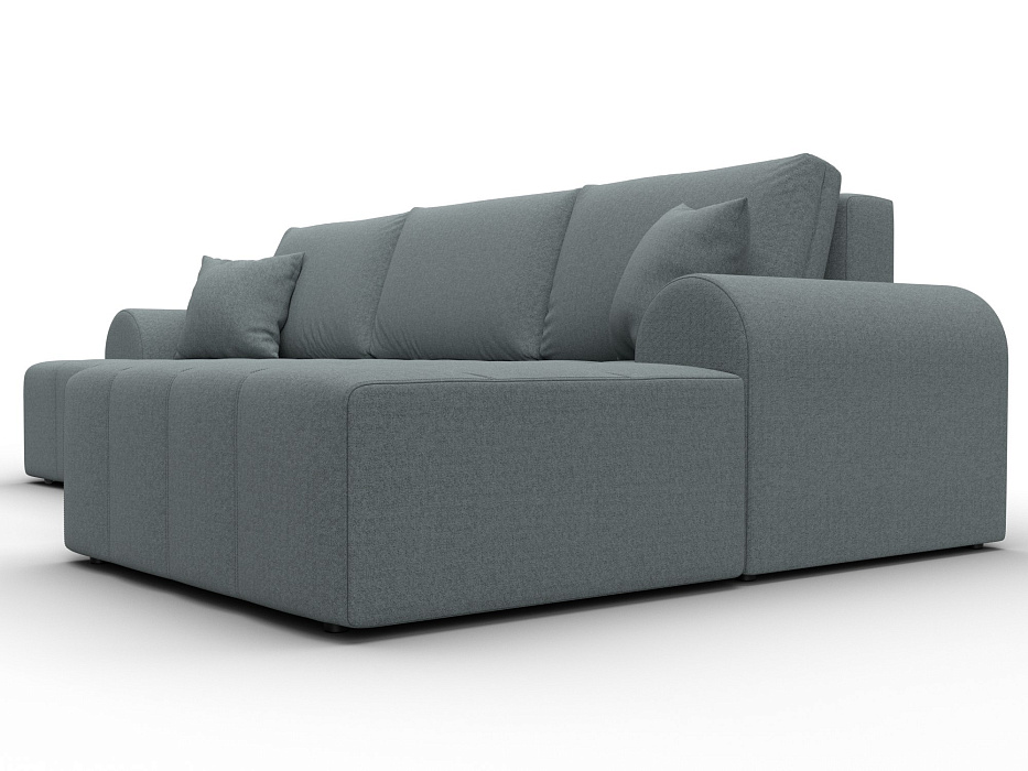 Диван угловой Лига-080 угол правый (амур 07 серый)