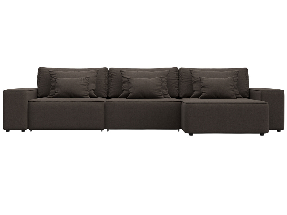 Диван угловой Лига-074 угол универсальный (амур 05 коричневый)