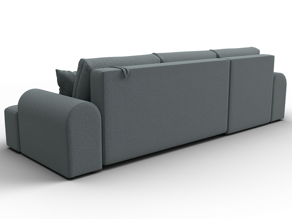 Диван угловой Лига-080 угол левый (амур 07 серый)