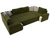 П-образный диван Николь (зеленый\бежевый\бежевый)