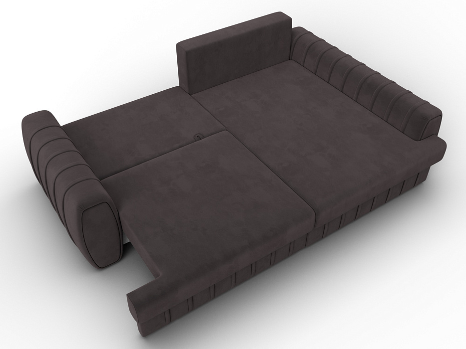 Диван угловой Лига-057 НПБ угол правый (seven 727 коричневый)