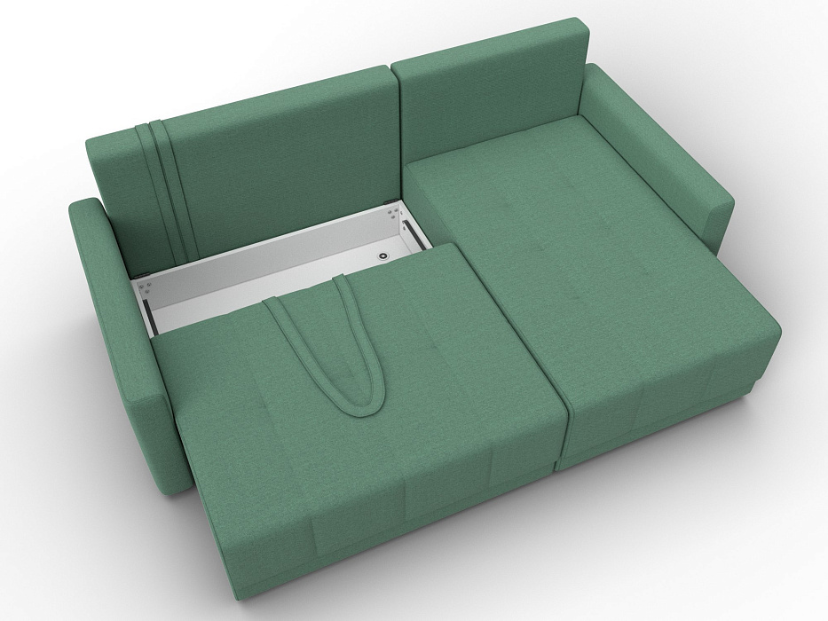 Диван угловой Лига-125 угол универсальный (амур 11 зеленый)