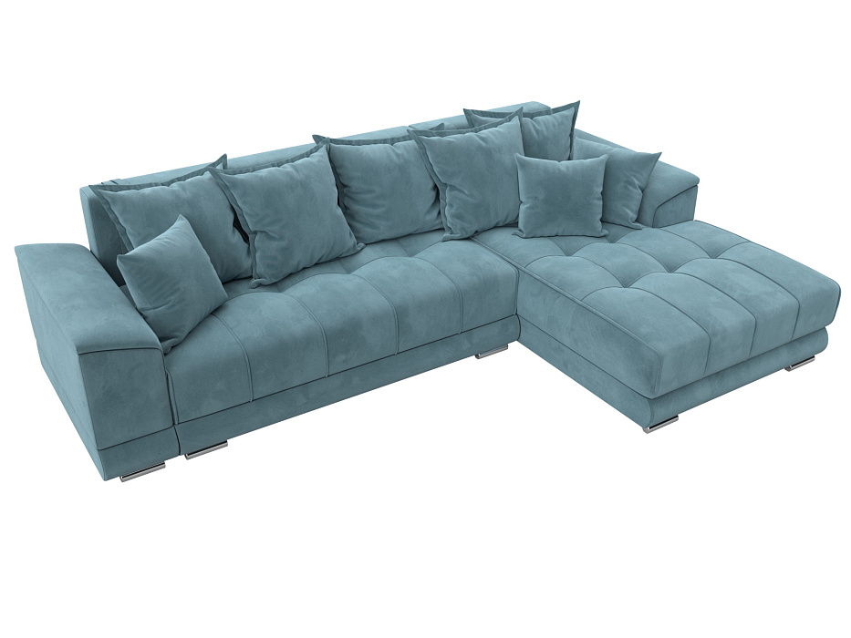 Диван угловой НордСтар правый угол (seven 113 бирюзовый)