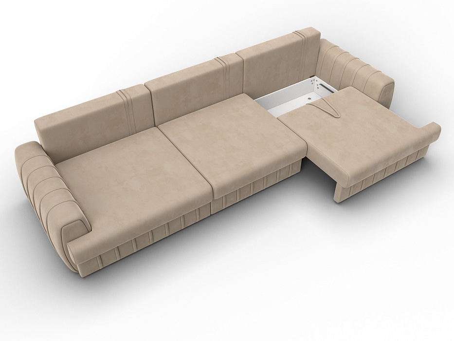 Диван прямой Лига-057 НПБ Лонг (seven 729 бежевый)